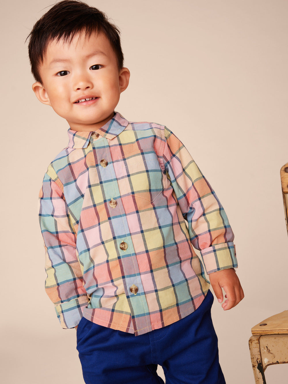 Plaid Button Up Baby Shirt - Van Lake Plaid