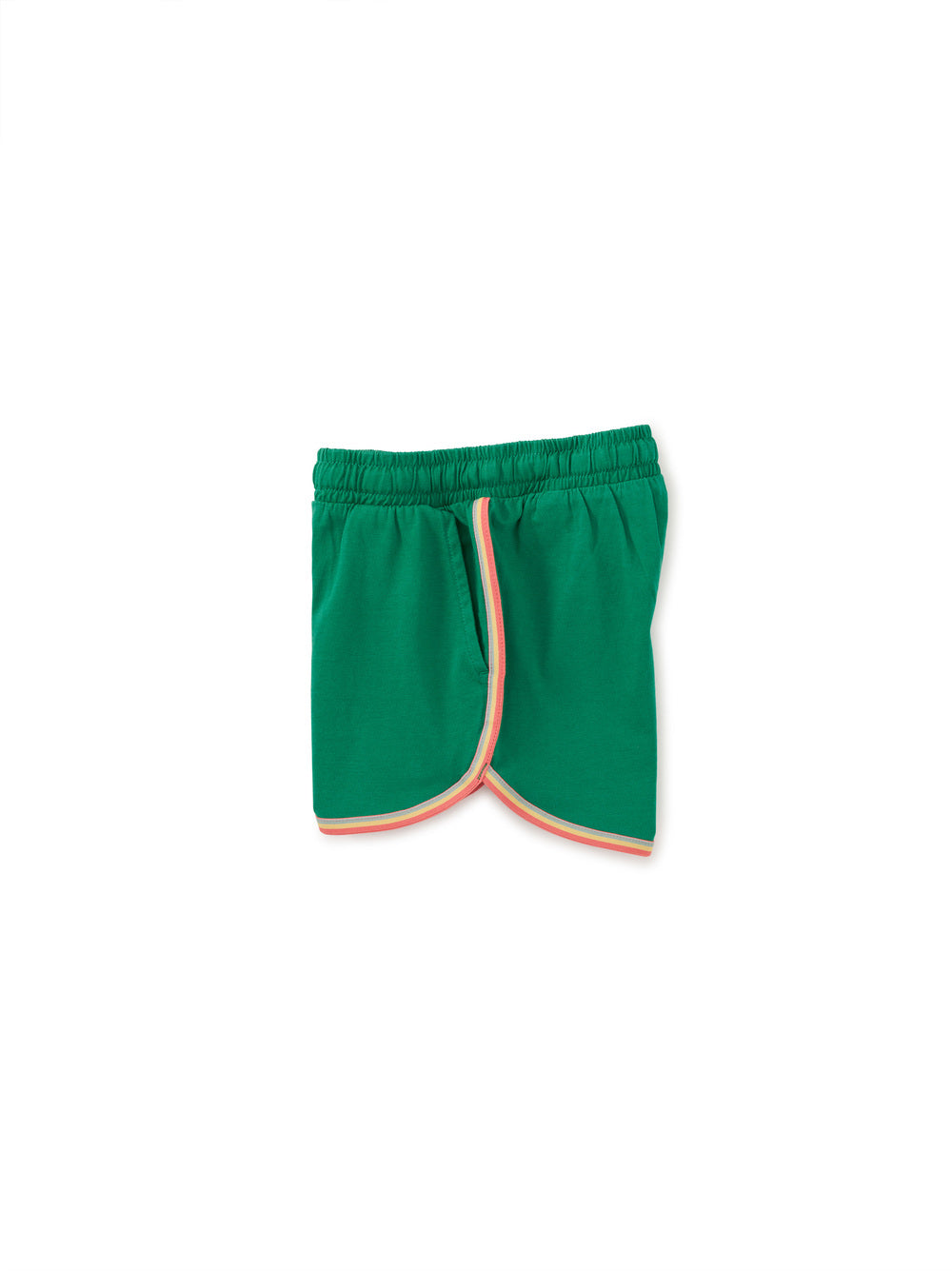 Rainbow Binding Track Shorts - Spinach