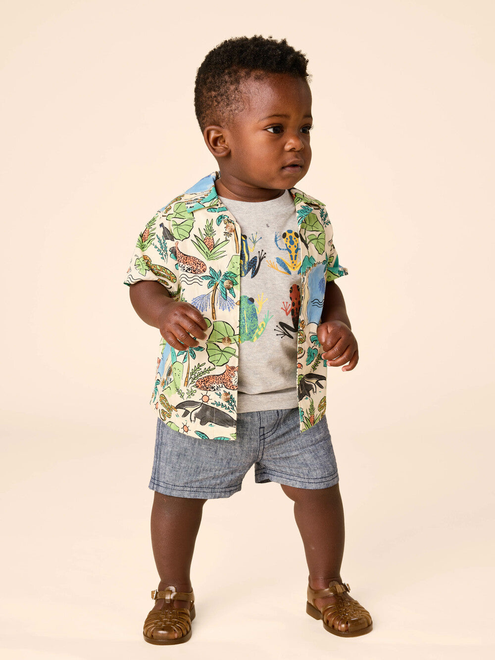 Printed Baby Camp Shirt - Rio Animal Scenic