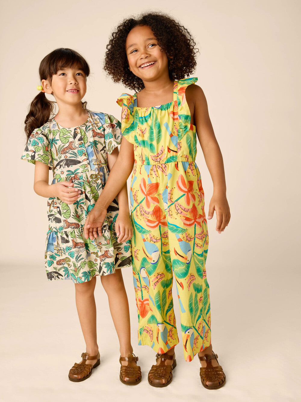 Flutter Strap Jumpsuit - Toucan Banana Tree
