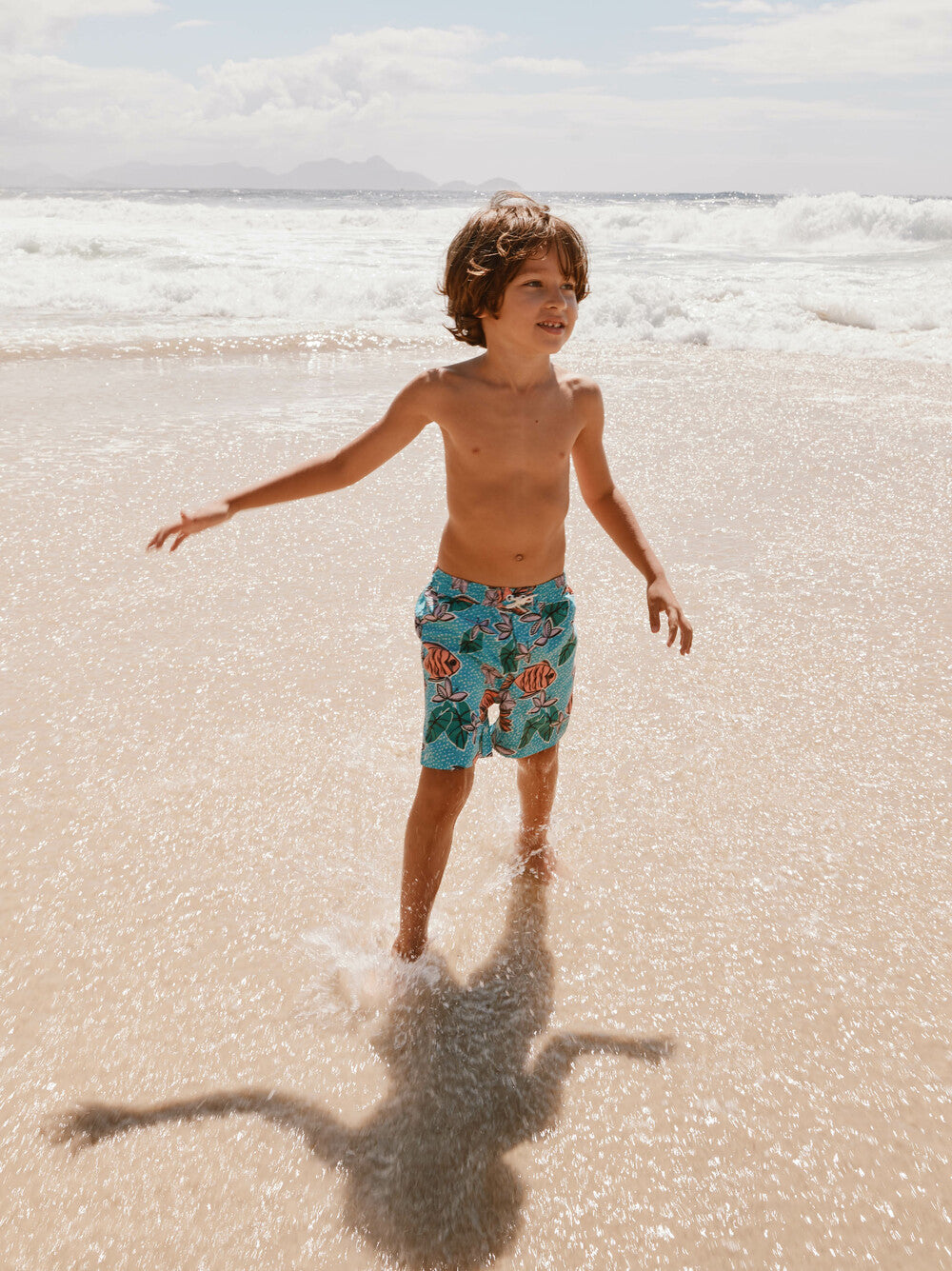 Mid-Length Swim Toddler Trunks - Brazilian Tropical Fish