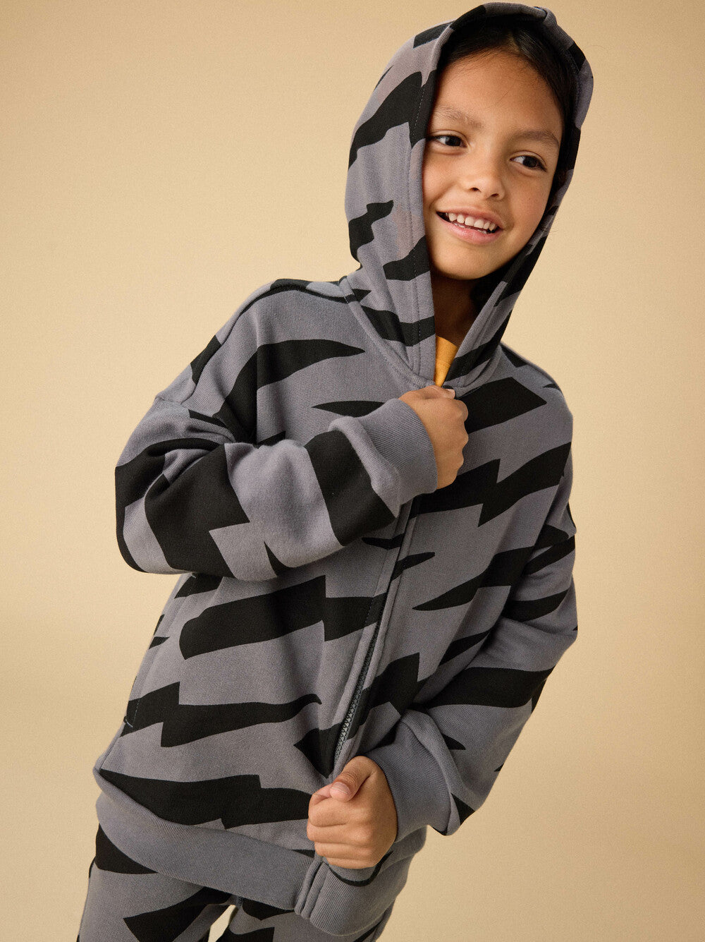 Lightning Stripes Easy Fit Hoodie