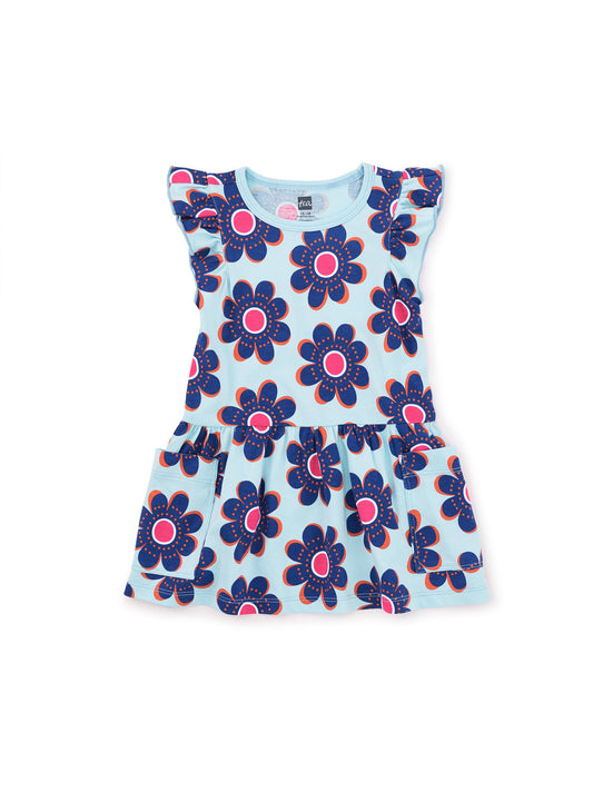 Flutter Sleeve Pocket Baby Dress - Rosebank Floral