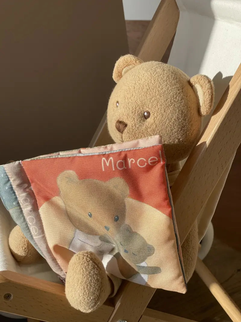 Marcel the bear fabric book