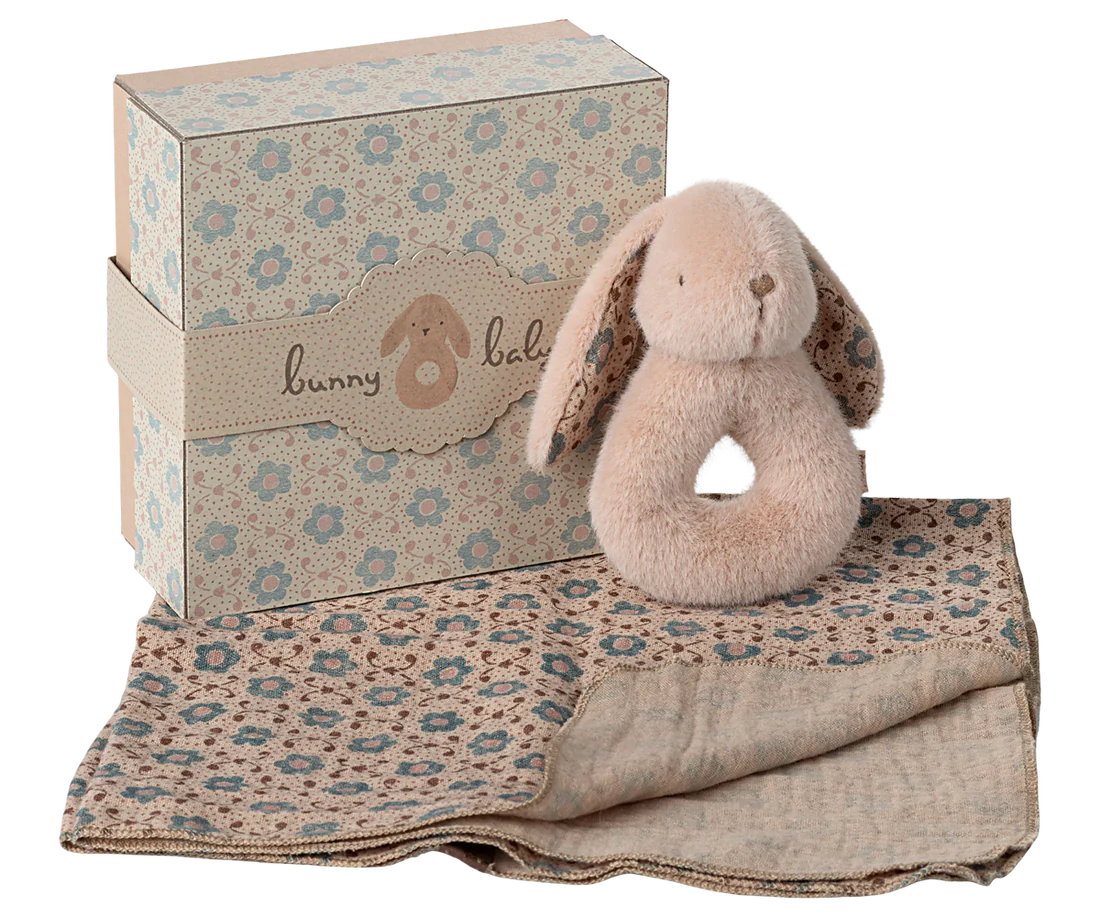 Bunny Rattle Set - Powder