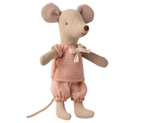 Little Sister Mouse in Box-Gingham Bloomers + Top (17-5109-00)