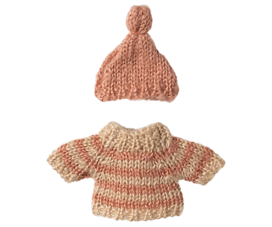 Big Sister & Brother Knitted Sweater and Hat