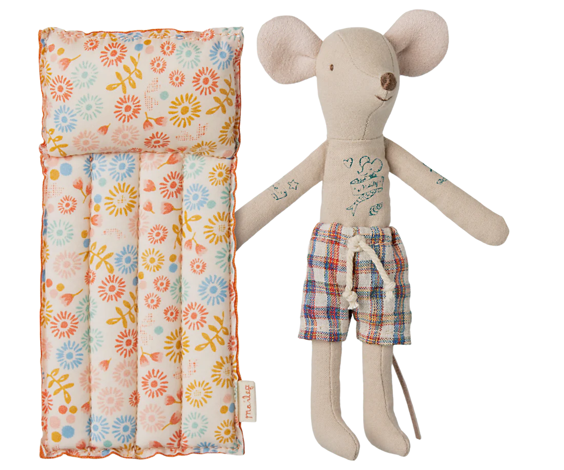 Beach Mouse with Air Mattress - Dad