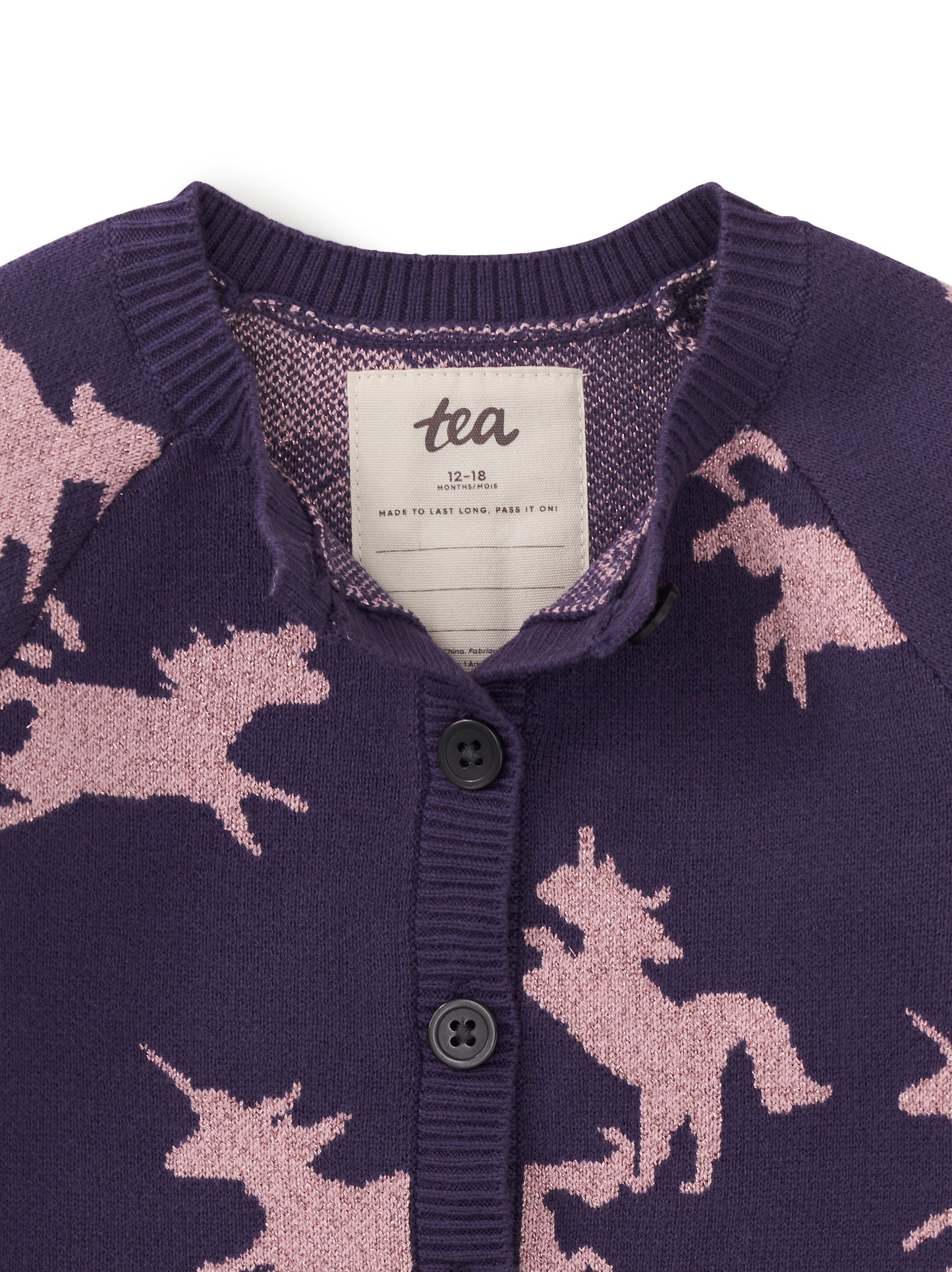 Iconic Baby Cardigan - Unicorn Frolic