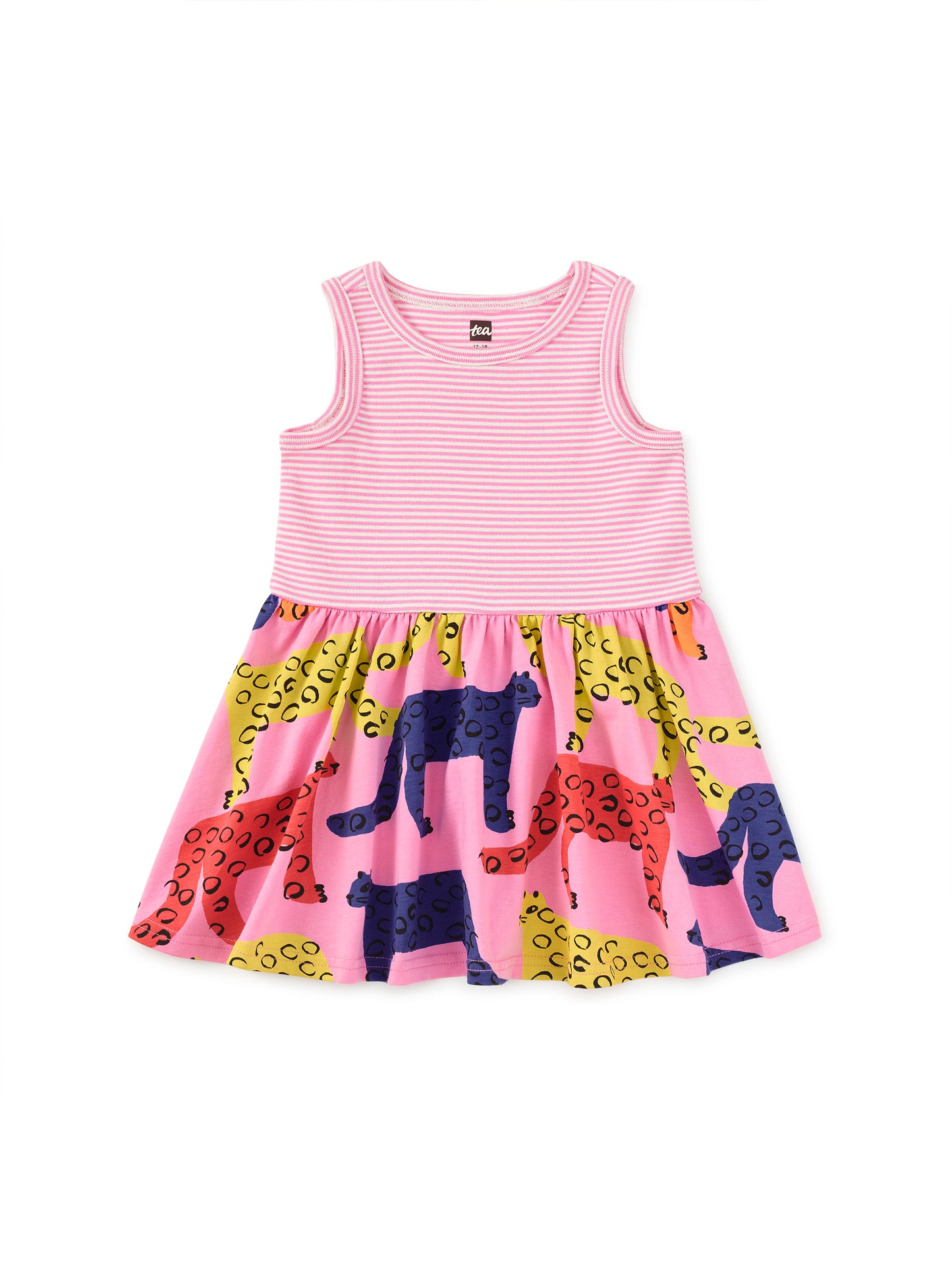 Print Mix Tank Skirted Baby Dress - Bright Jaguars