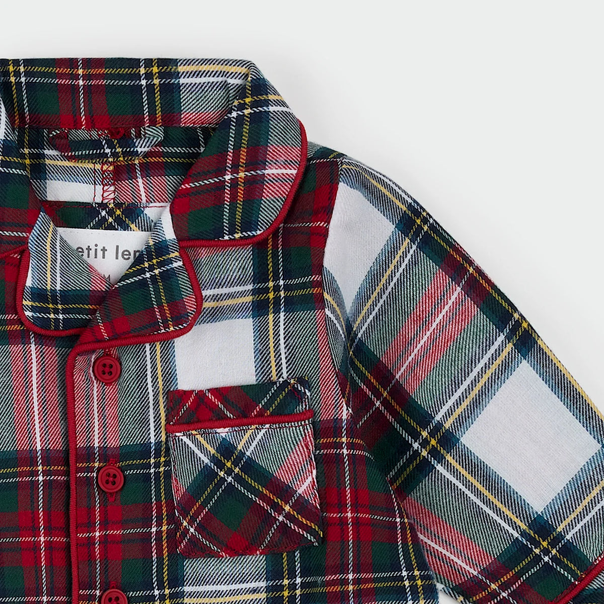 Scarlet Plaid Compact Flannel Sleep Suit
