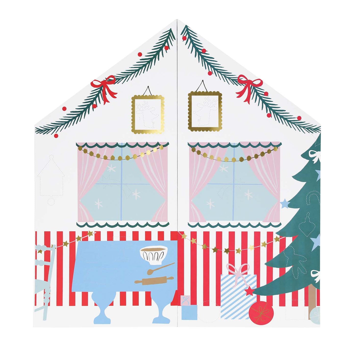 Santa's Cabin Sticker Advent Calendar