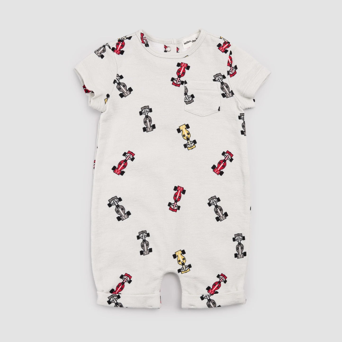 Race Cars on Grey Playsuit
