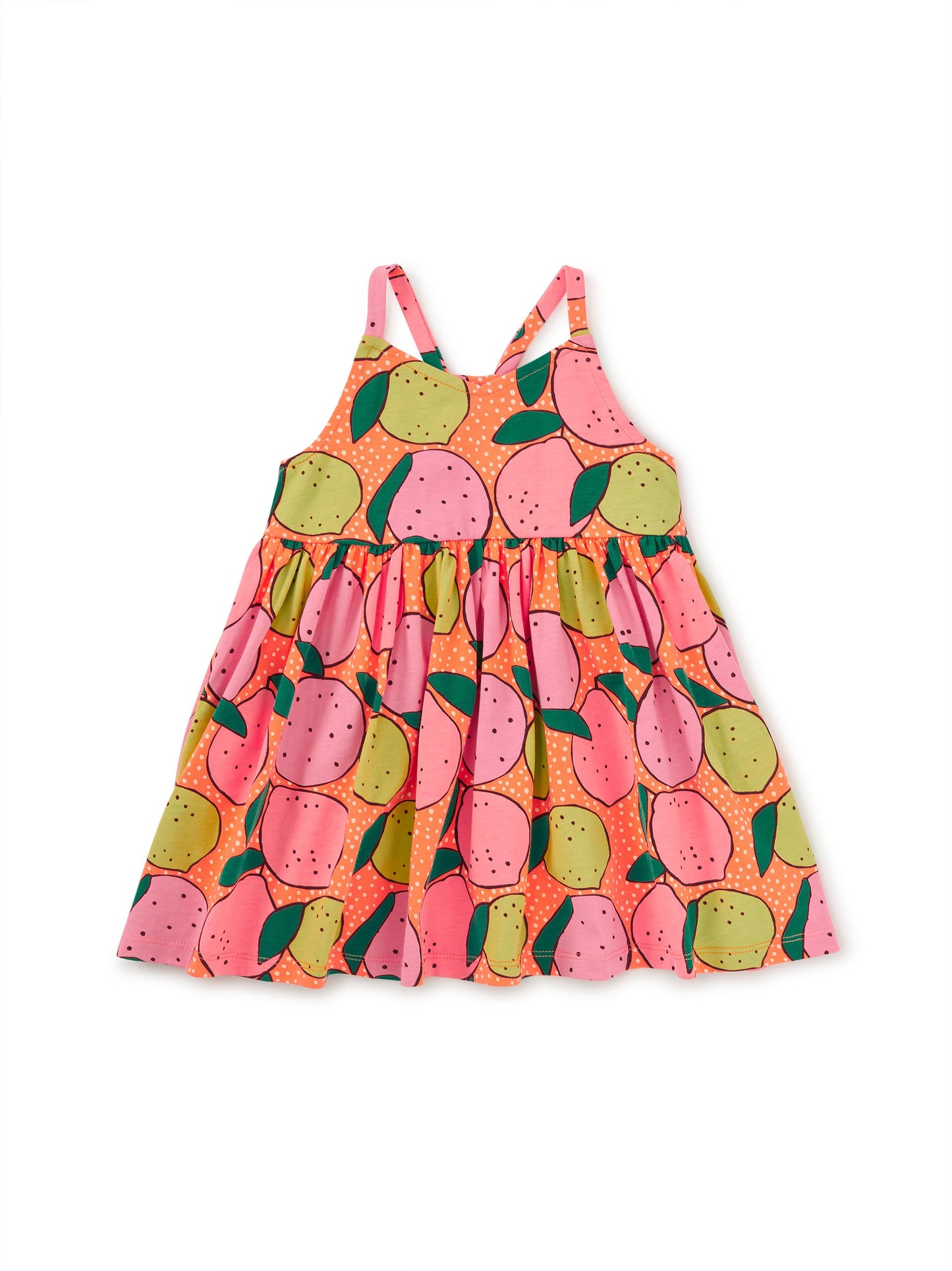 Racerback Twirl Baby Dress - Dotty Citrus
