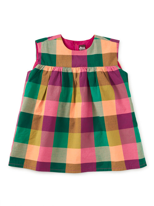 Printed Empire Baby Dress Set - Barcelona Plaid