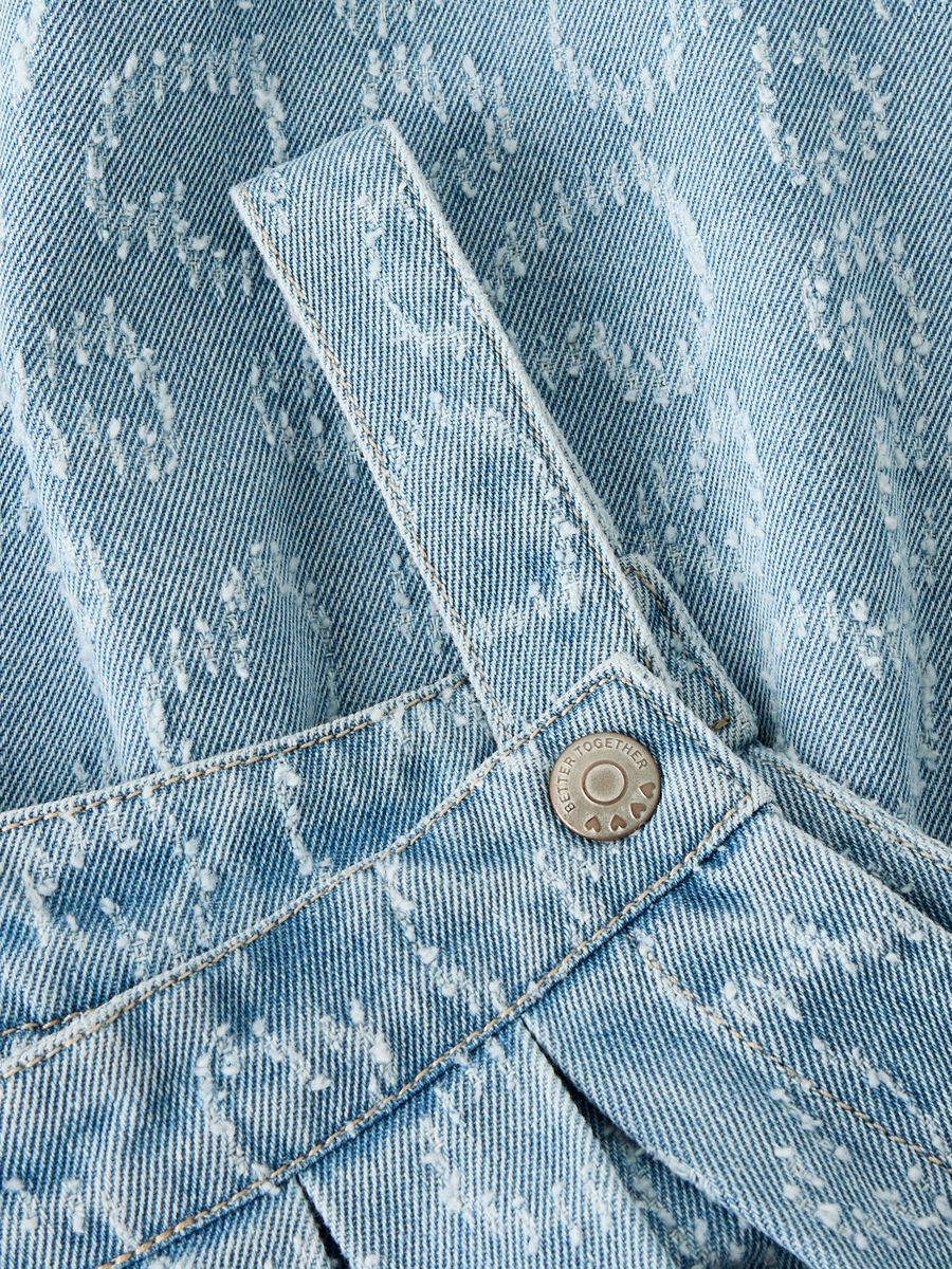 Hallie Denim Heart Dress - Light Blue