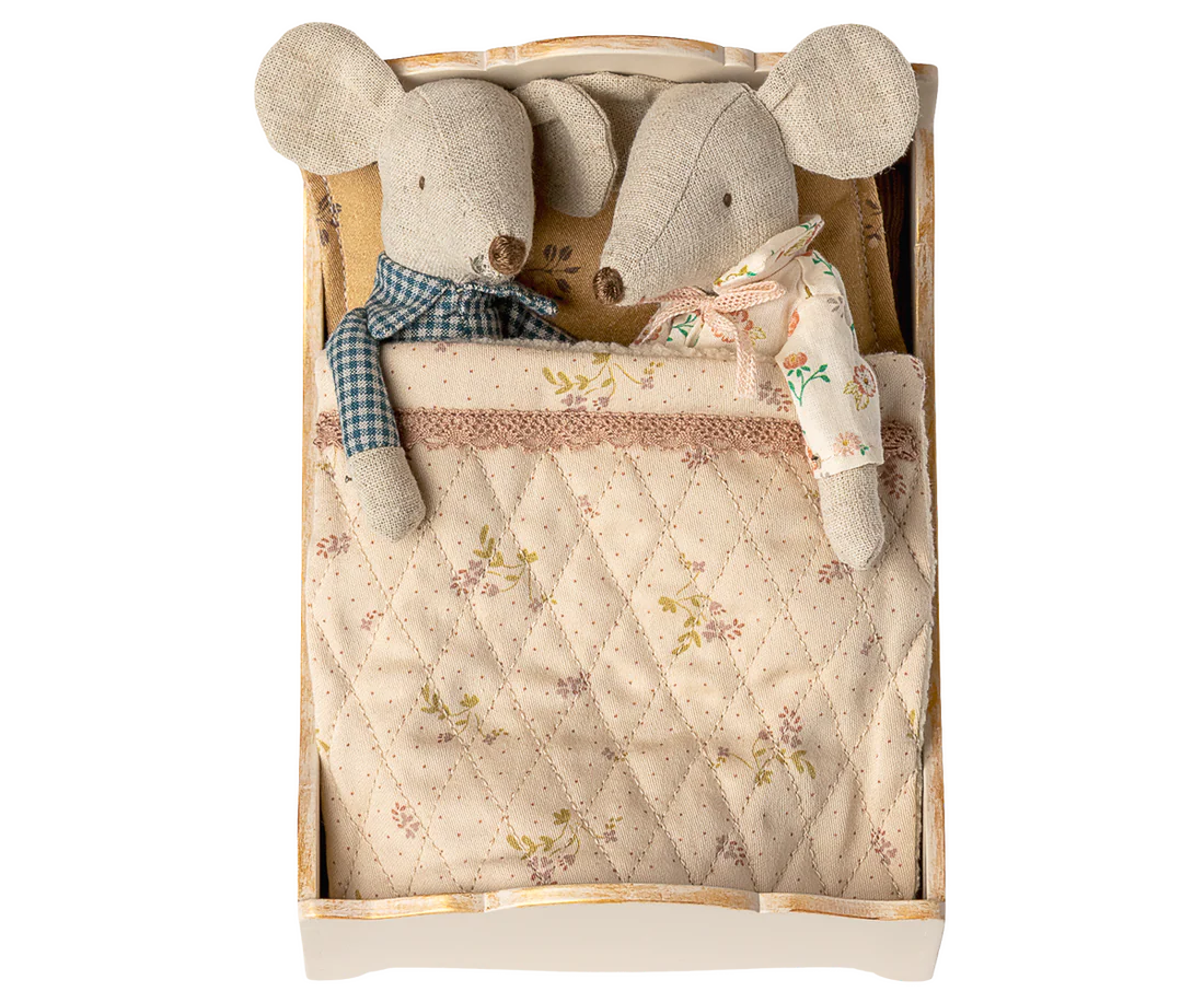 Wooden Mouse Bed - Off White