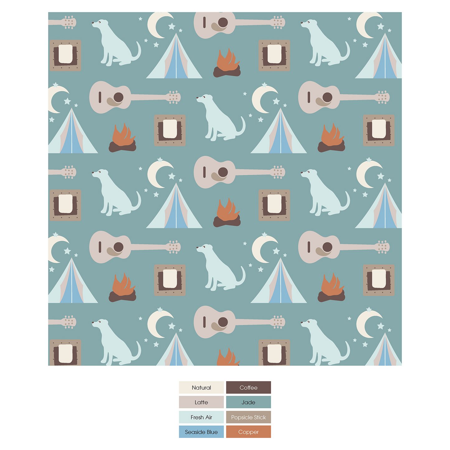 Footie with Zipper - Jade Campfire