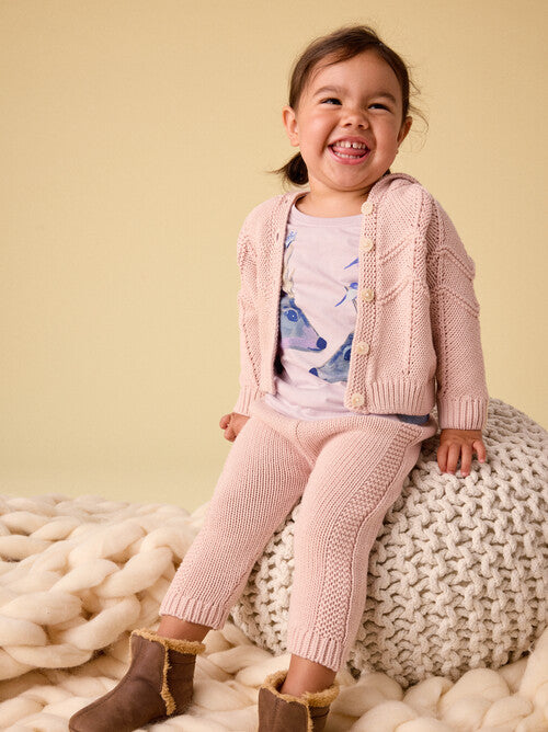 Cozy Baby Pants-Rosada