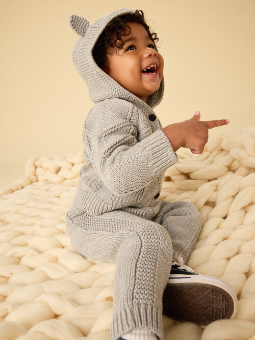 Cozy Baby Pants-Med Heather Grey