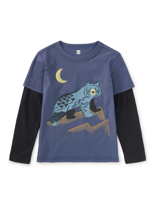 Decorated Bear Layered Toddler Tee-