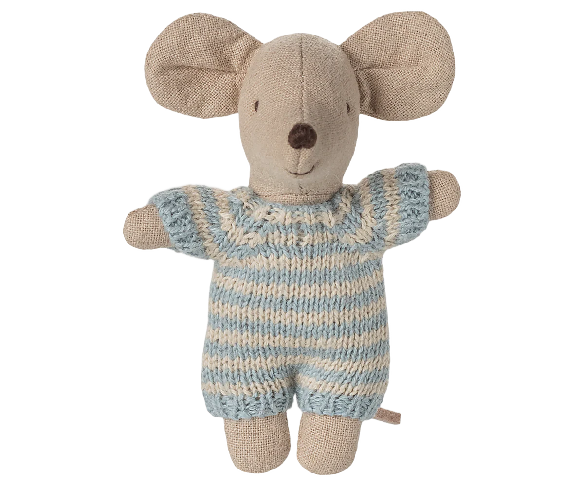 Baby Mouse in carry cot-Blue