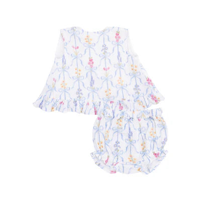 Ruffle Back Top and Bloomer - Ribbon Bouquets