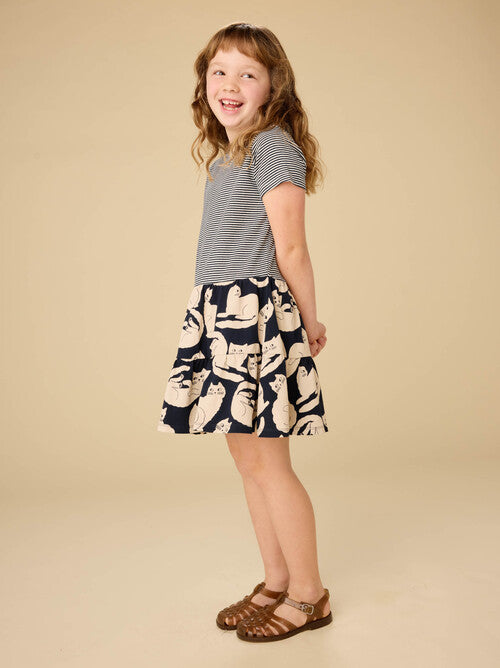 Tier Skirted Twirl Toddler Dress- Curious Cats