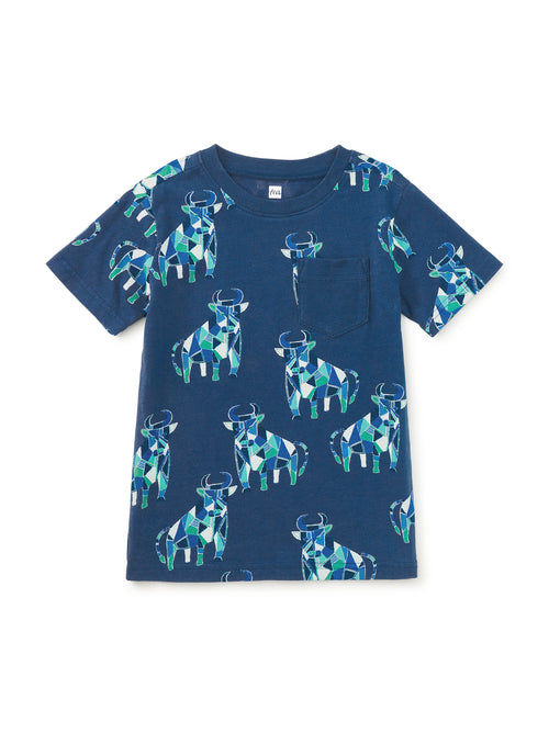 Printed Pocket Tee - Picasso’s Toros