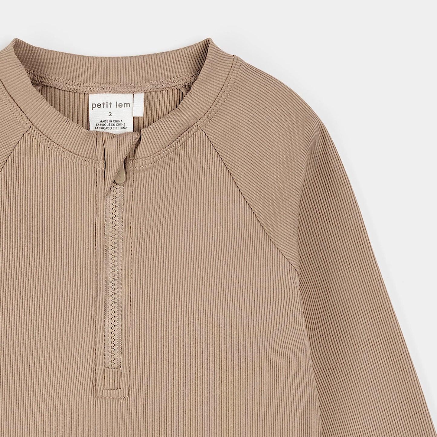 Taupe Half-Zip Rashguard