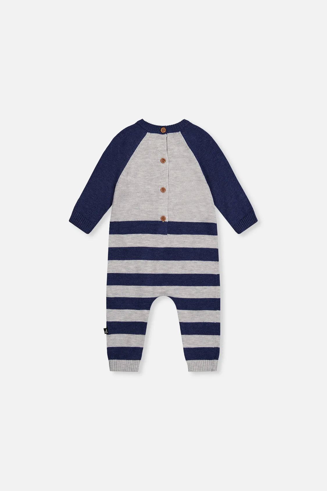 Knitted Intarsia Romper Blue And Orange
