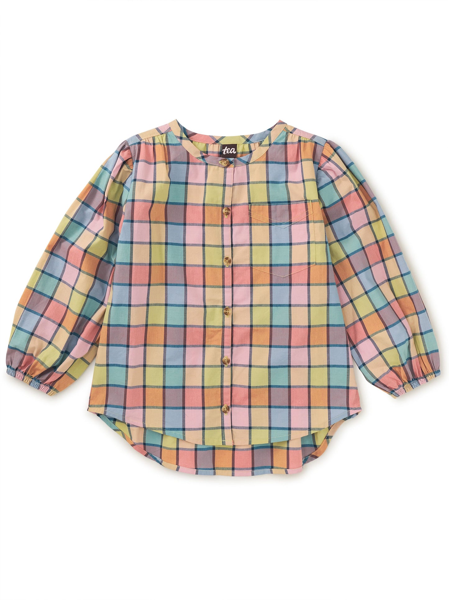 Long Sleeve Button-Up Tunic - Van Lake Plaid