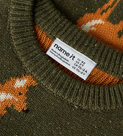 NMMOLA LS KNIT BOX - Olive Night