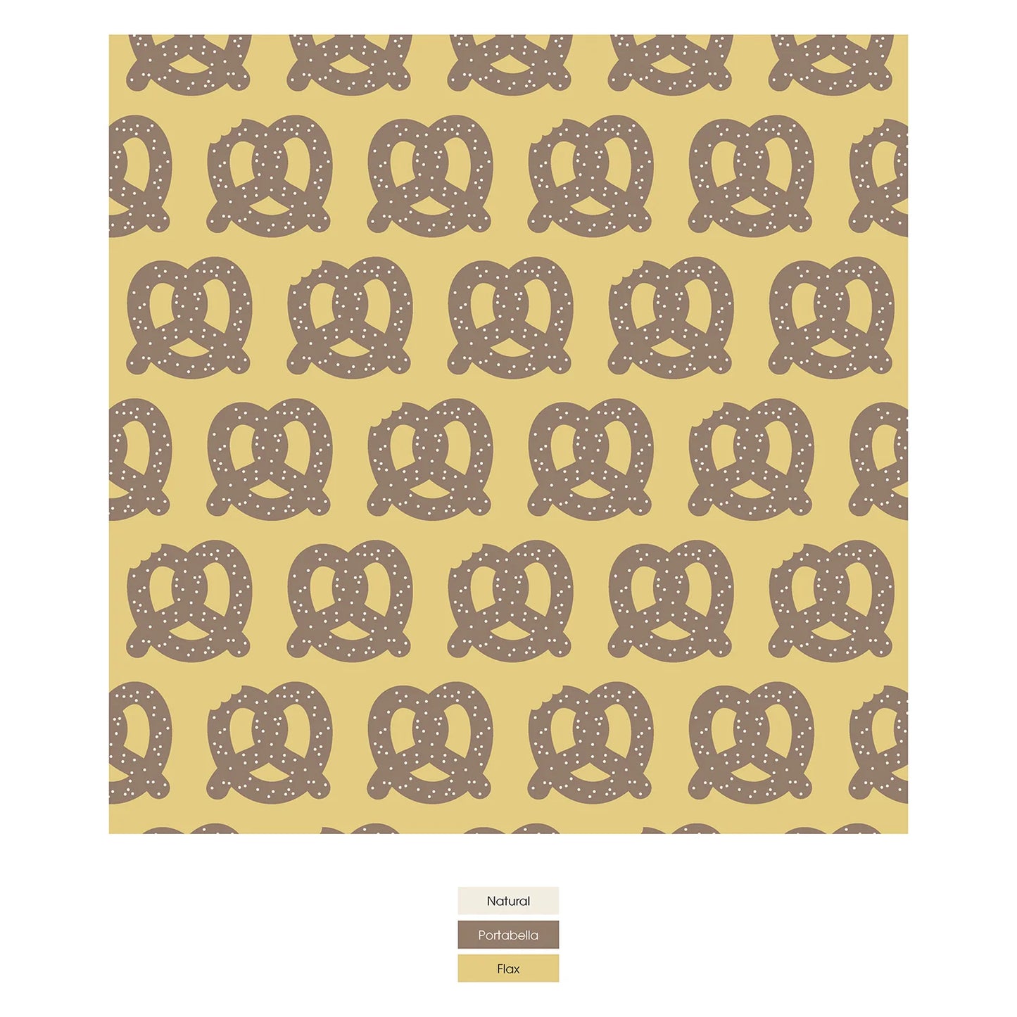 Footie with Zipper - Flax Giant Pretzel