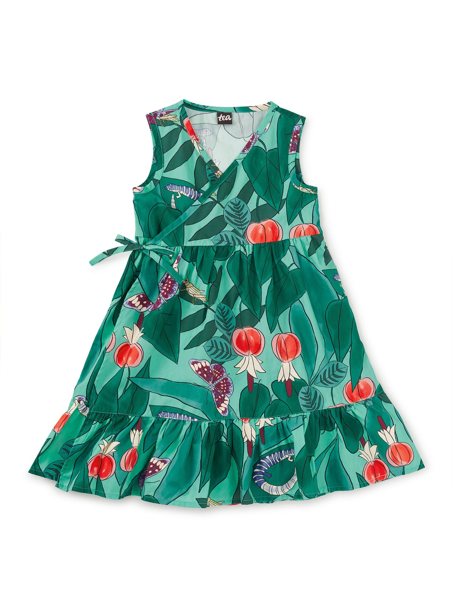 Sleeveless Wrap Dress - Jungle Botanical