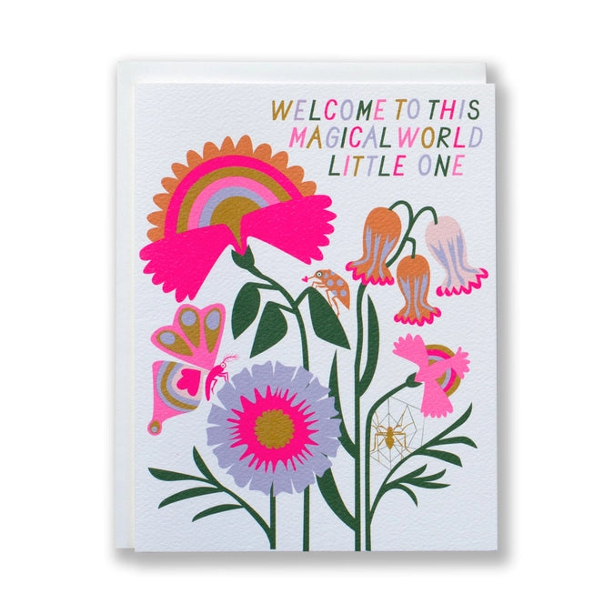 Welcome To This Magical World Baby Card