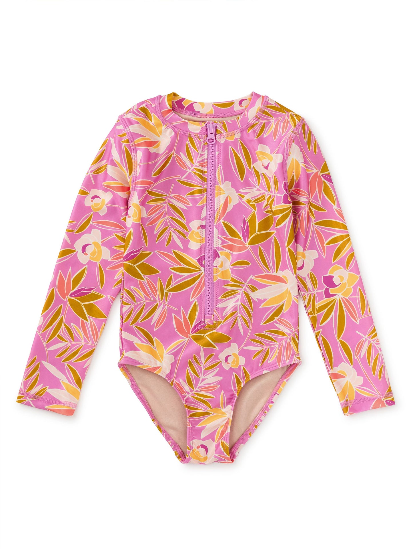 Rash Guard Long Sleeve Swimsuit - Tropical Gardenias