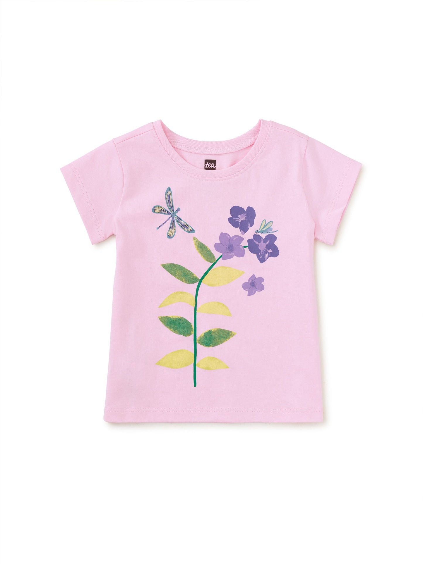 Dragonfly Floral Baby Graphic Tee - Pink Lady