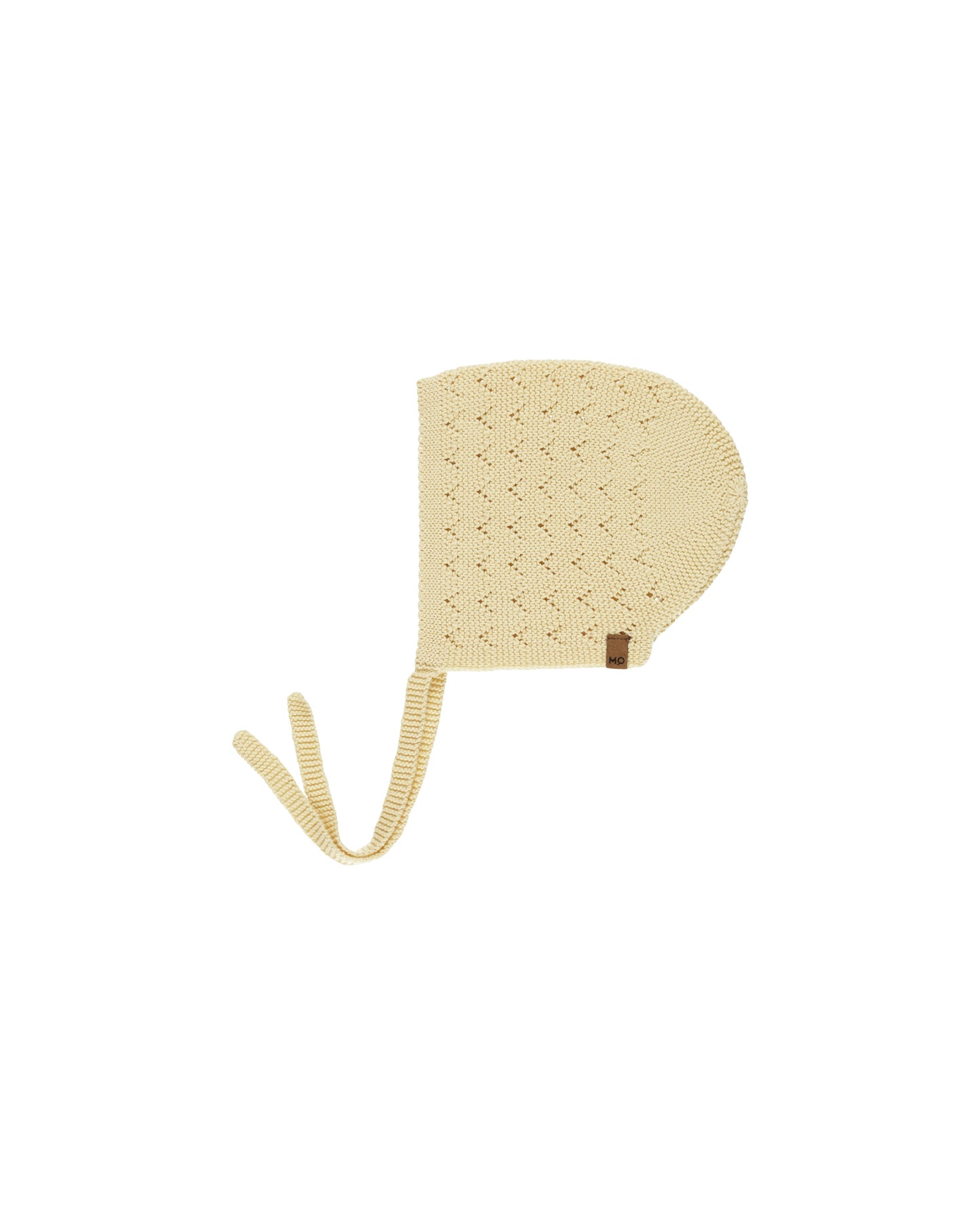 Pointelle Knit Bonnet - Yellow