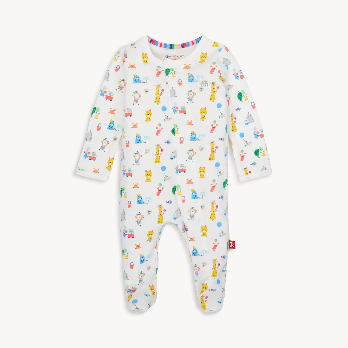 Organic Cotton Magnetic Footie - Seaside Sand Squad