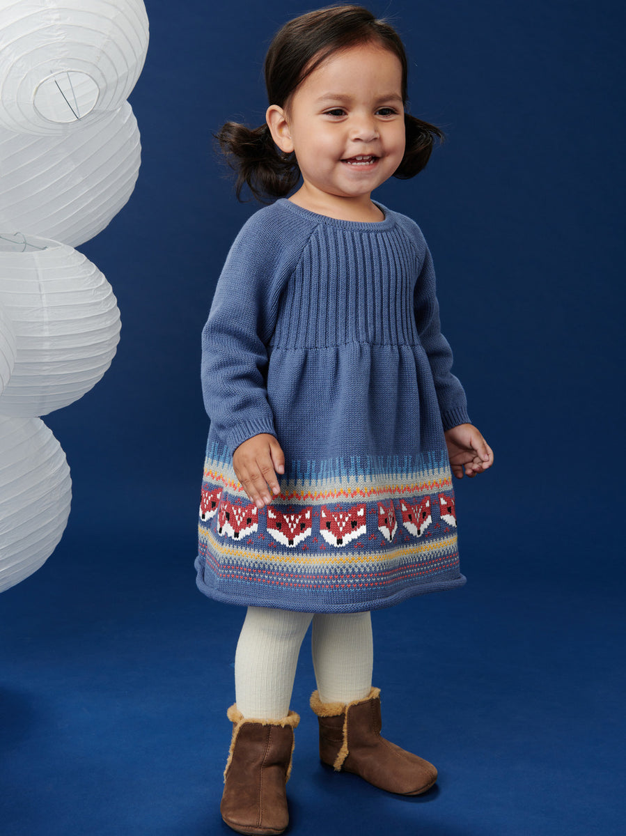 Fair Isle Baby Sweater Dress Purr Petite