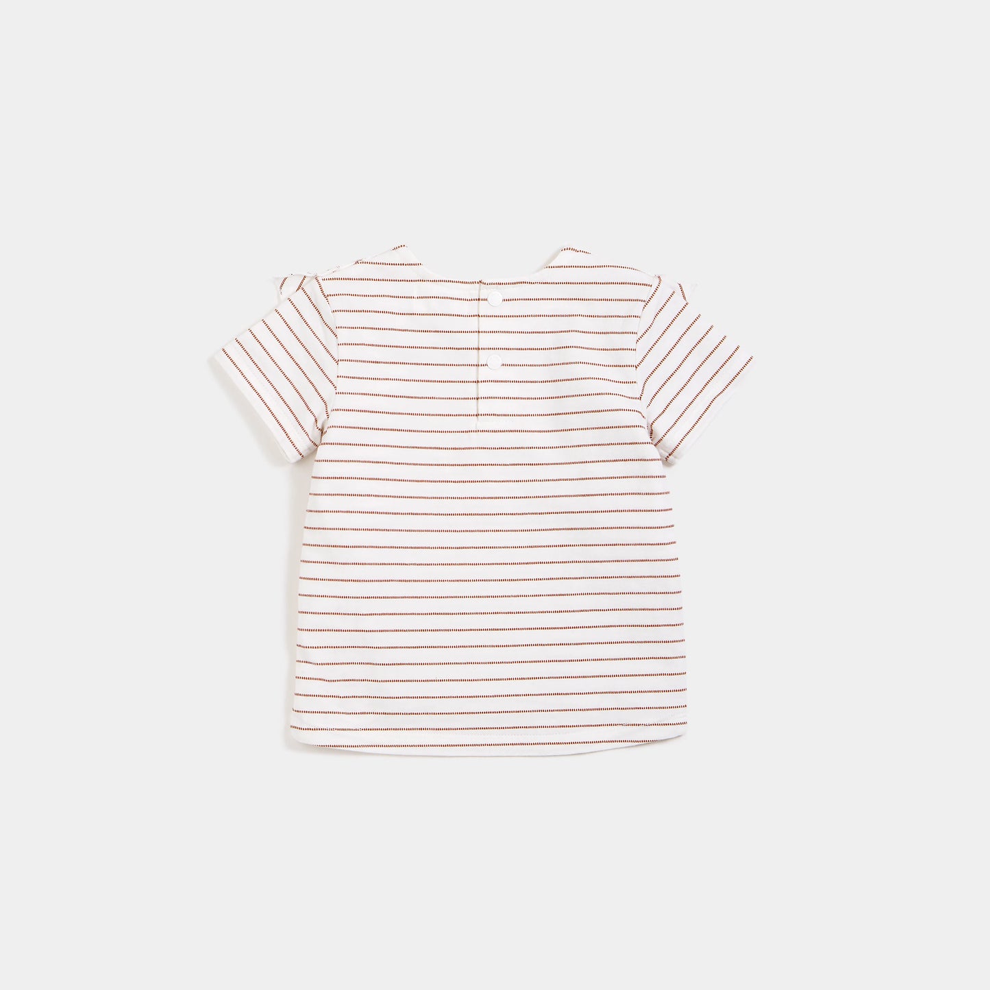 Sandstone Dobby Striped Ruffle Baby T-Shirt
