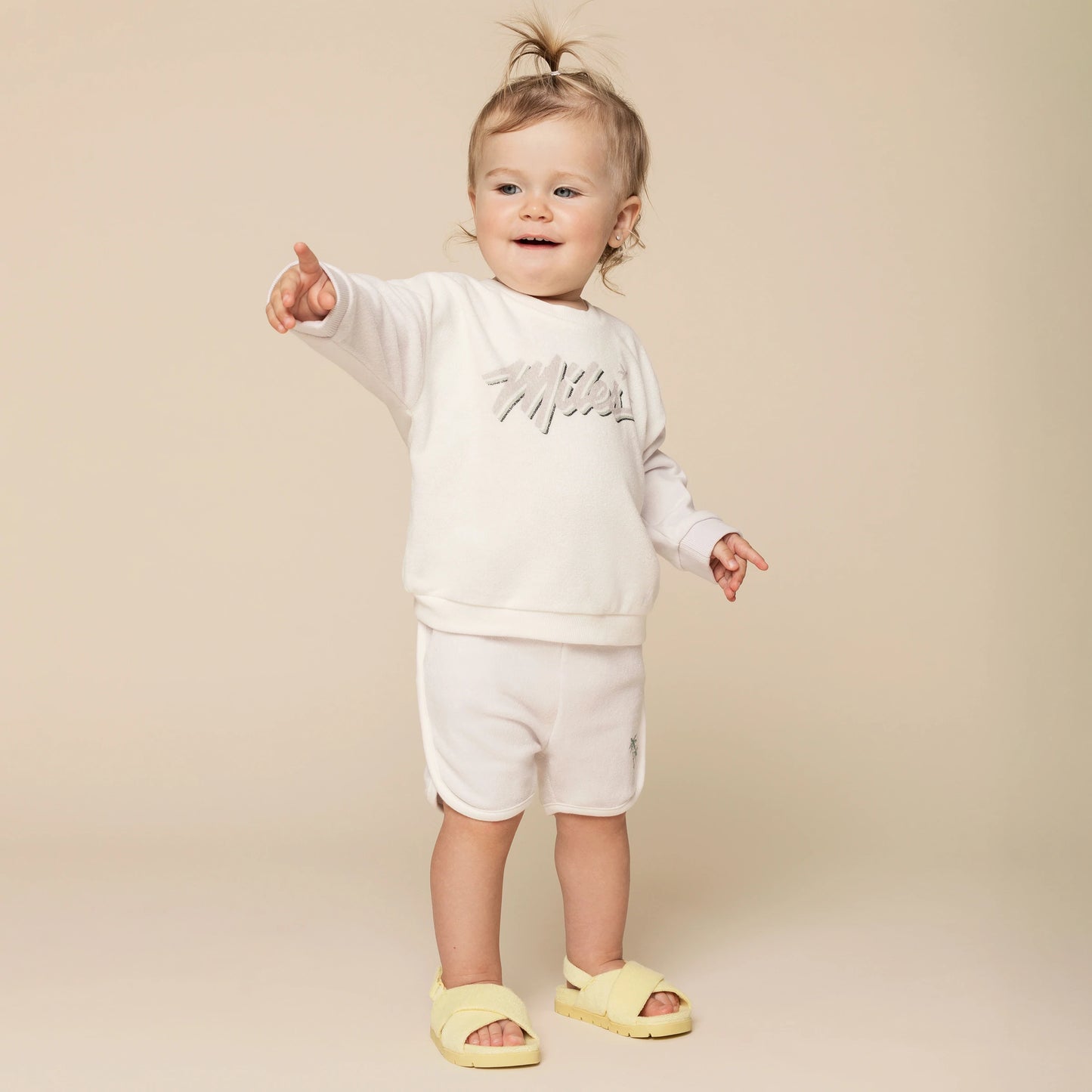 Lavender Terry Baby Shorts