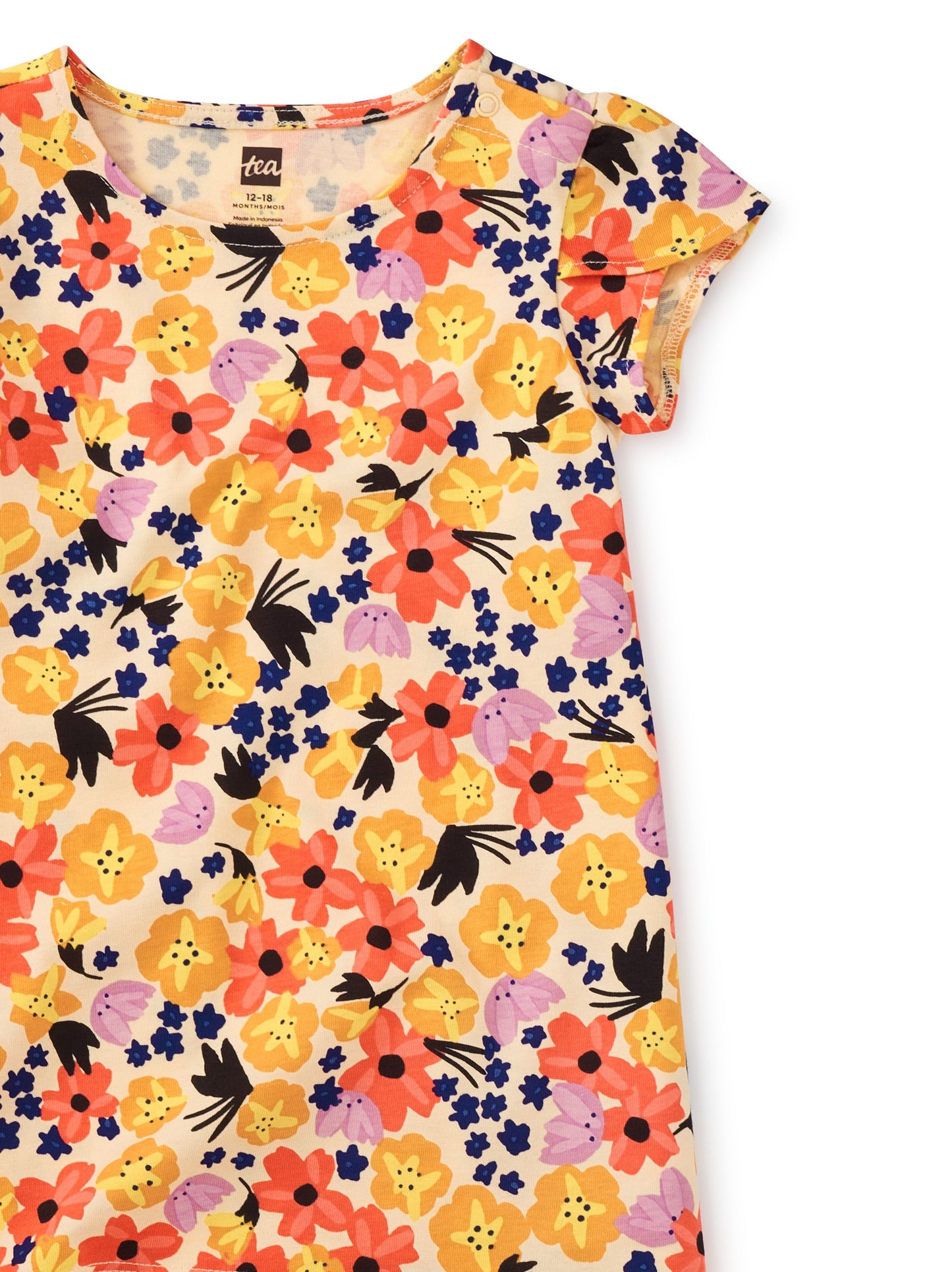 Petal Sleeve Baby Dress - Painted Squash