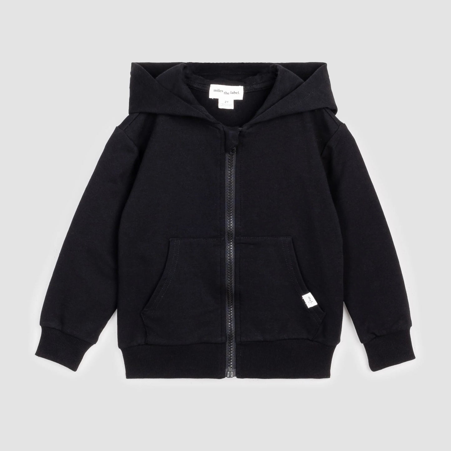 Black Miles Basics Zip-Up Hoodie