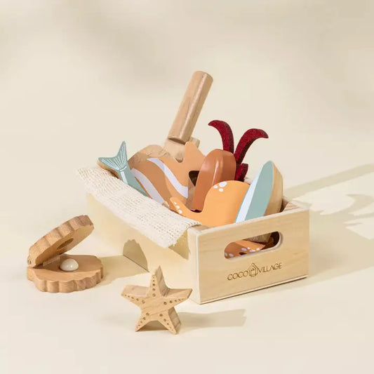 Wooden Seafood Playset