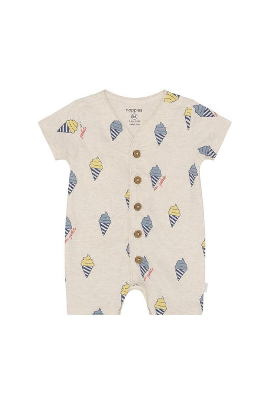 play suit all over print - oatmeal melange - Nappies