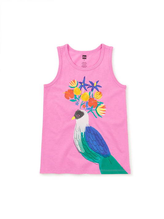 Floral Turaco Graphic Tank - Perennial Pink