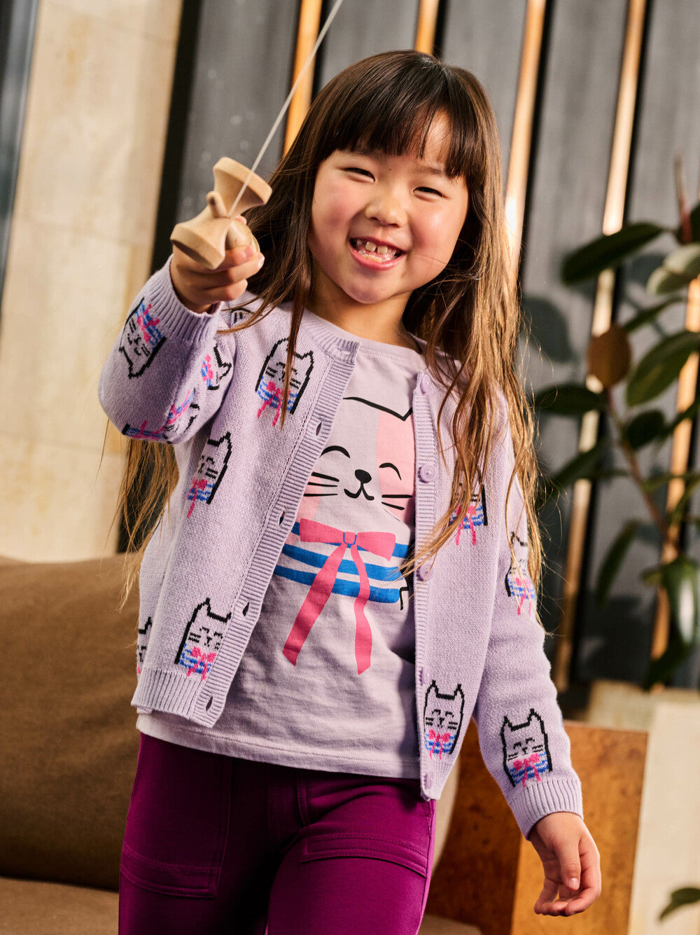 Iconic Baby Cardigan - Bowtie Cats