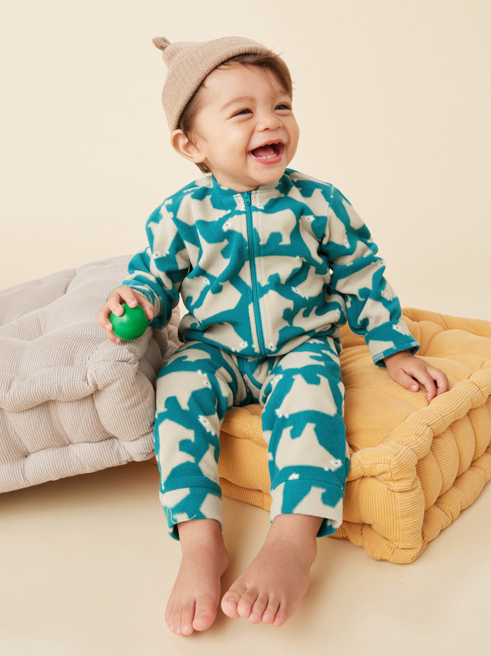 Snuggly Fleece Romper - Peruvian Bear